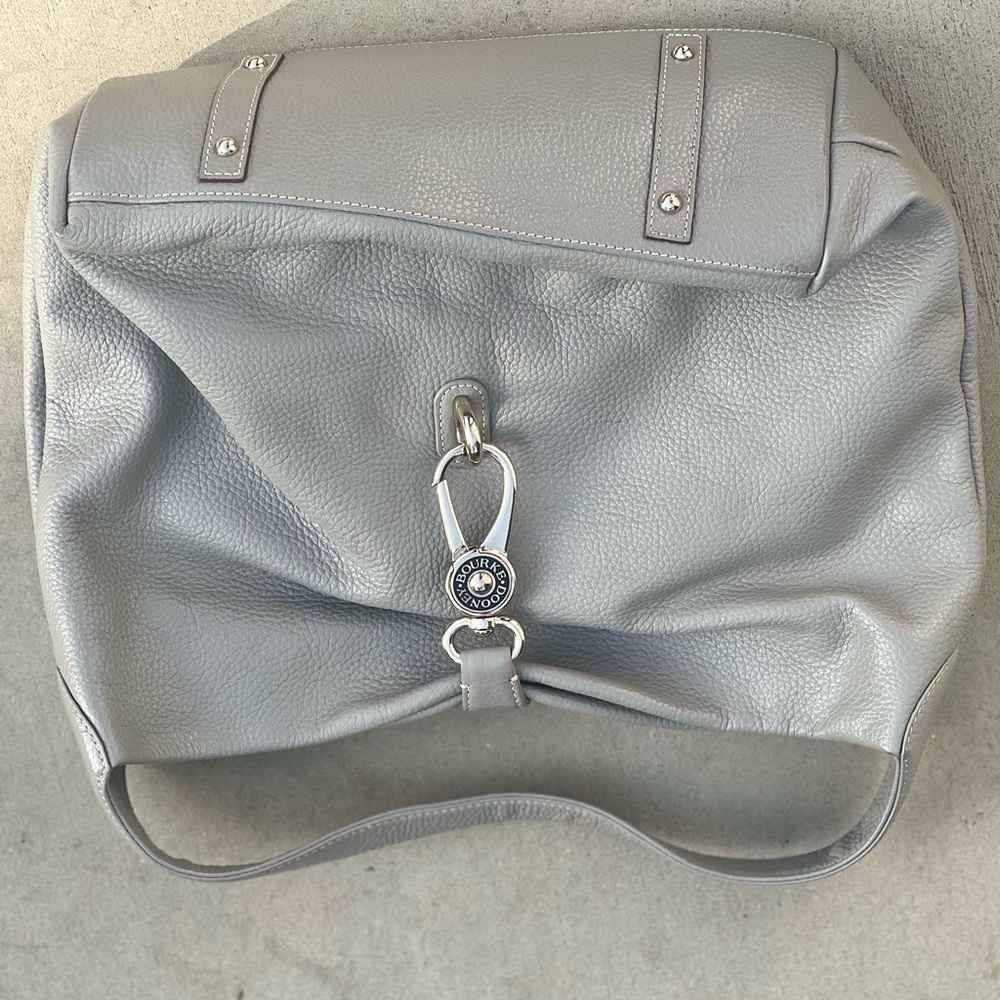 Silver Leather Shoulder Bag